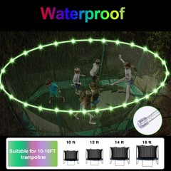 Trampoline Lights, LED Lights for 16Ft 14Ft 12Ft 10Ft, Jump Control 16 Color …
