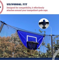 Botabee Trampoline Basketball Hoop Attachment with Mini Balls | Waterproof & …