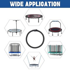20Pcs Trampoline Replacement Bungee Cords, Black Elastic Trampoline Ropes with