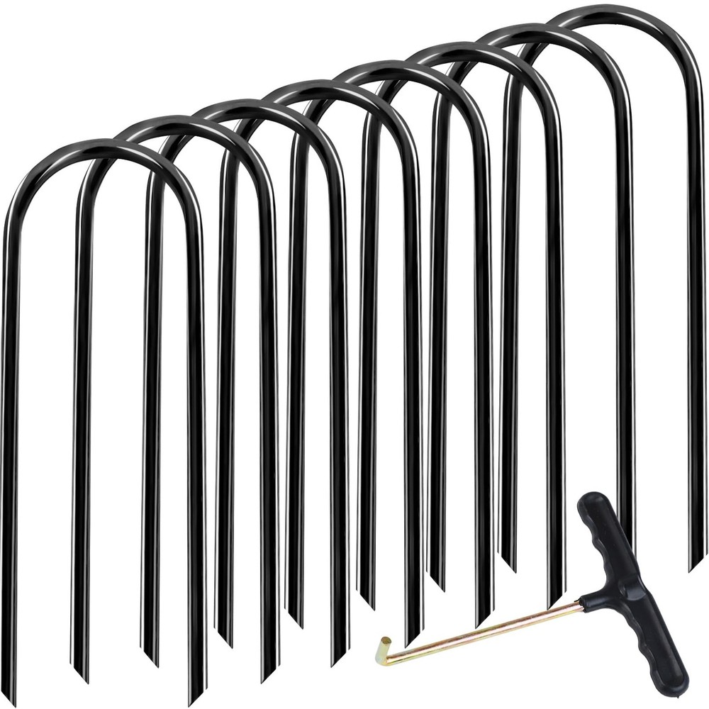 8Pcs Trampolines Wind Stakes, 12 Inch Landscape Staples, Heavy Duty Trampolin…