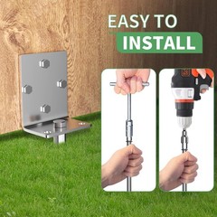 Phopich 28in MultiPurpose Ground Anchors Screw in, 4Pack Fully Welded Heavy D…