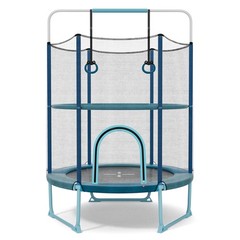 5 FT Trampoline for Kids w/ Safe Guardrails Foamed Handle No Gap Design Blue