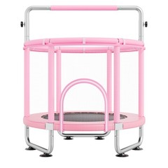 VEVOR 55″ Trampoline for Kids Mini Toddler Trampoline with Net Indoor Outdoor