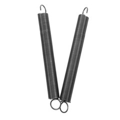2Pcs Reusable Heavy Duty Metal Ladder Springs with Double Hooks Dark Grey