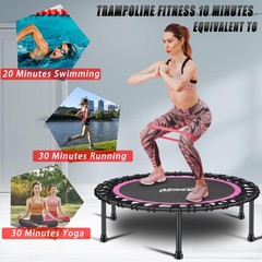 Newan 40” Silent Fitness Mini 40inch, A 40″ Round Pink (NO Handle)