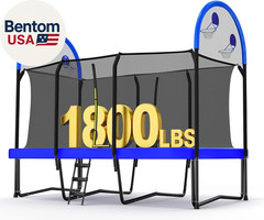 1800LBS Weight Capacity Rectangle Trampoline 10X17Ft 9X15FT 8X14FT Outdoor Squar