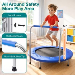 SereneLife 36″ Foldable Trampoline Blue
