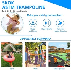 Trampoline for Kids,400LBS Outdoor Trampoline with Net-ASTM Approved Trampoli…