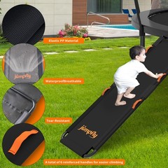 jumpfly Trampoline Slide Ladder Universal Trampoline Ladder with Handles Strong