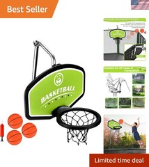 Trampoline Basketball Hoop, with Pump and Mini Balls, Easy to Assemble Sturdy…