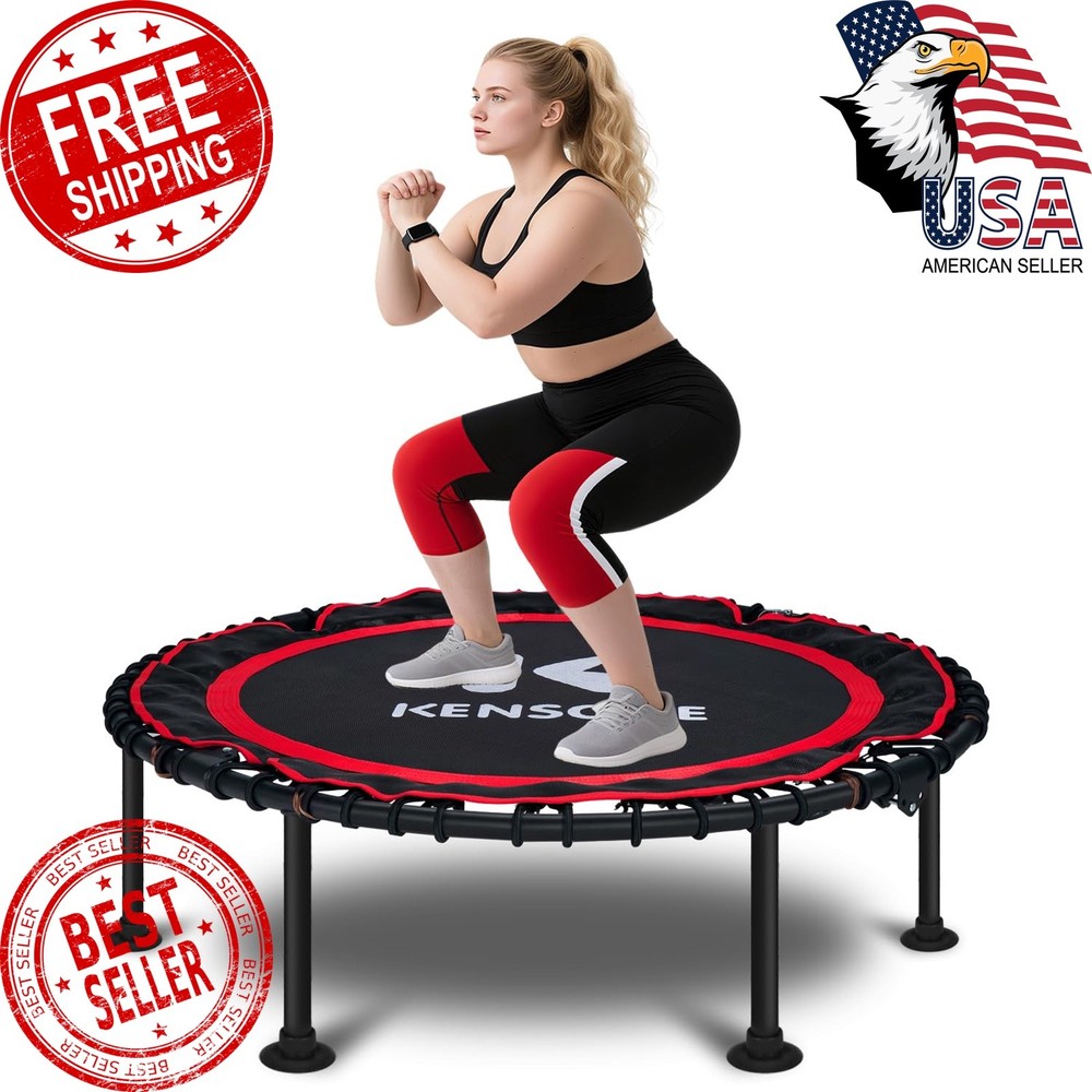 K KENSONE 40″ Red Rebounder Trampoline
