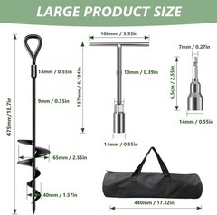 Phopich 18”/30″ Long Ground Anchor, Heavy Duty Earth Anchors Ground Anchors …