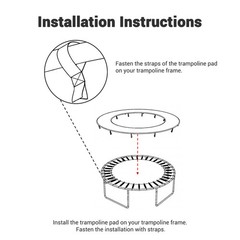 12 Ft Universal Round Trampoline Replacement Safety Rebounder Cover Pad EPE Foam