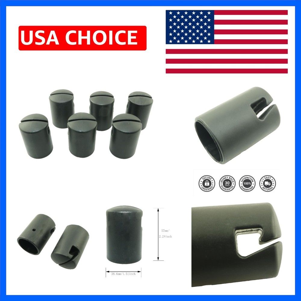 6PCS Plastic Trampoline Enclosure Pole Cap for Flat Steel Sheet Top Ring Syst…