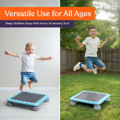 Kids Trampoline Rebounder Bouncing Board – Sensory Balance and Bounce Toy for In