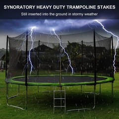 HeavyDuty UType Wind Stakes for Trampolines, Tents, Soccer Goals 6pcs