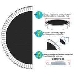 Replacement Trampoline Spring Mat Spare Part Fits 12FT 72 Rings Outdoor