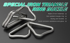 Pack of 10 Triangle Buckle 1.5″ Inside Diametar for Trampoline Mat