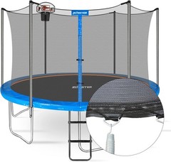 Heavy Duty 14ft Round Trampoline Net – Blue, Triple Stitched, Safety Straps