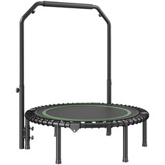 40″ Foldable Mini Fitness Trampoline Adults Exercise Rebounder with Handle