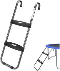 Trampoline Ladder with Horizontal and Wide Steps, Universal Hook, UV Treated Ste