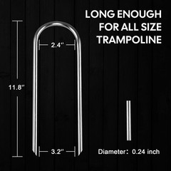 HeavyDuty UType Wind Stakes for Trampolines, Tents, Soccer Goals 6pcs